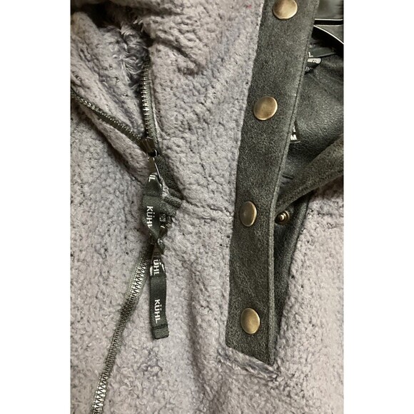 Women's Kuhl Flight Pullover Hooded Fleece Snaps Gray Size Medium - Picture 4 of 8